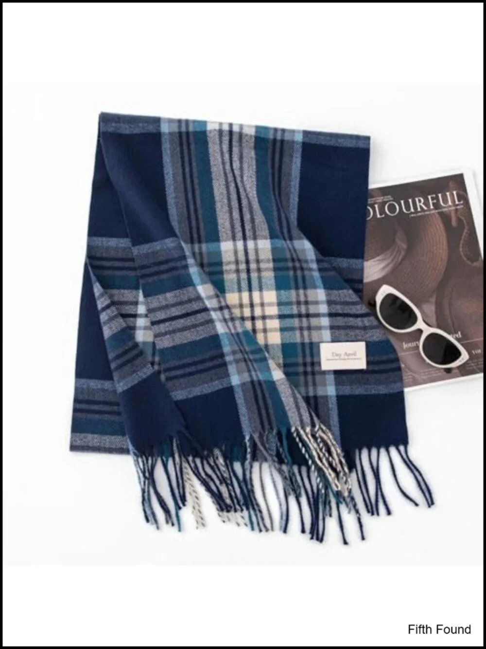 Plaid Scarf Oversized Shawl Wrap Tassel Winter Blanket